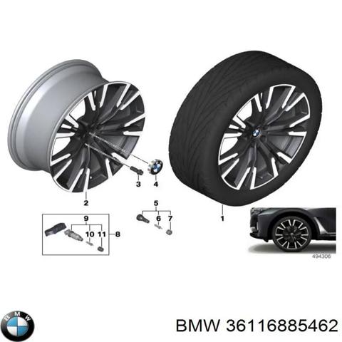 Диски литі (легкосплавні, титанові) 36116885462 BMW