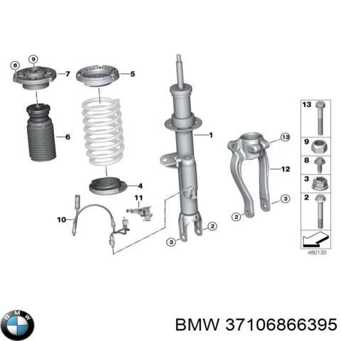 Амортизатор передньої підвіски, лівий 37106866395 BMW