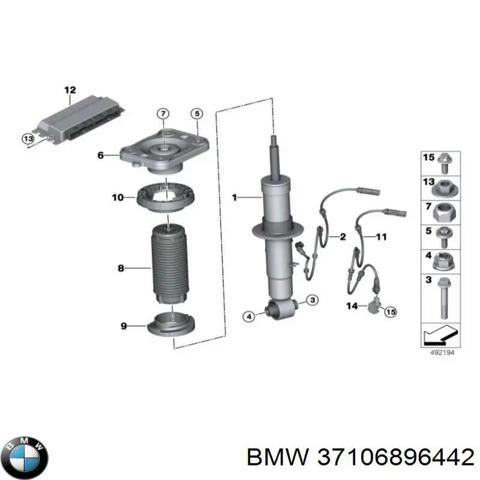 Амортизатор задній, правий 37106896442 BMW