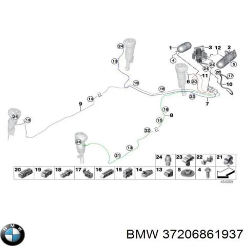 Ресивер пневматичної системи 37206861937 BMW