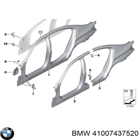 Крило праве заднє 41007437520 BMW