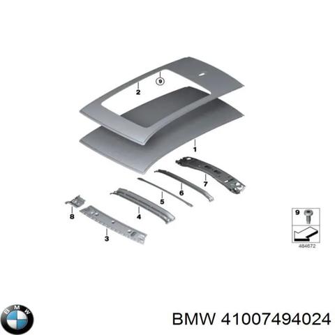 Дах кабіни в зборі 41007494024 BMW