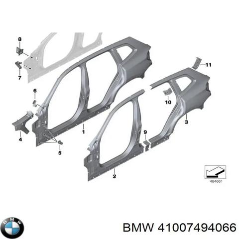 Отвір передніх правих дверей 41007494066 BMW