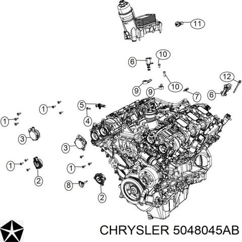 Клапан електромагнітний положення розподільного 5048045AB CHRYSLER