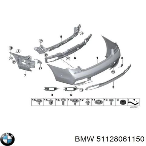Бампер задній, нижня частина 51128061150 BMW