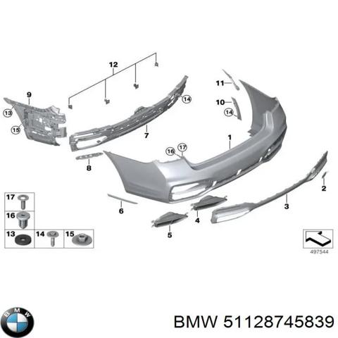 Буфер (бампер) задній 51128745839 BMW