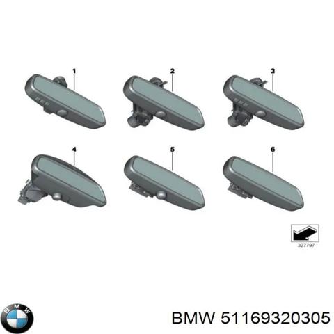 Дзеркало заднього виду в салоні 51169320305 BMW