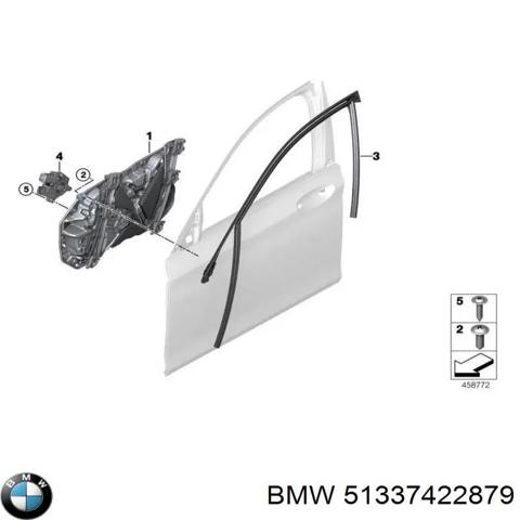 Механізм стеклопідйомника водійських дверей 51337422879 BMW