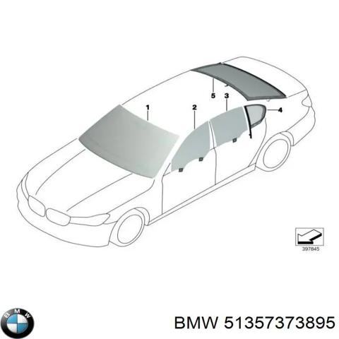 Скло кузова/багажного відсіку, ліве 51357373895 BMW