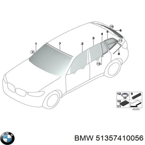 Задня кватирка права 51357410056 BMW