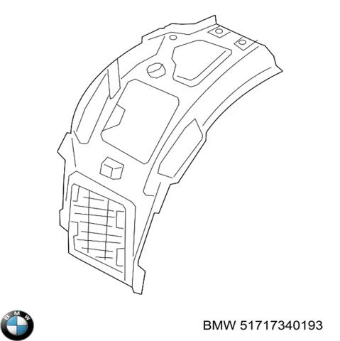 Підкрилок переднього крила, лівий передній 51717340193 BMW