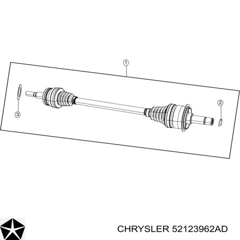 Привід задній 52123962AD CHRYSLER