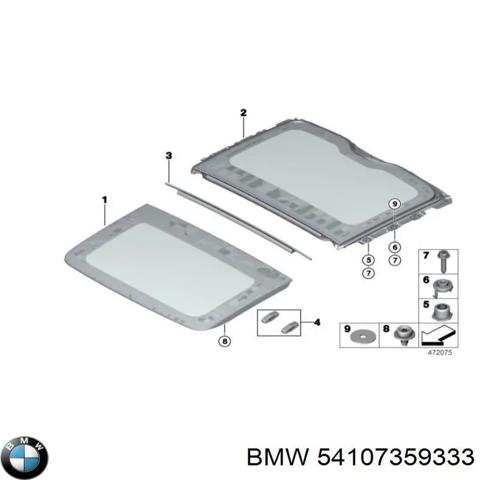 Кришка люка даху, задня 54107359333 BMW