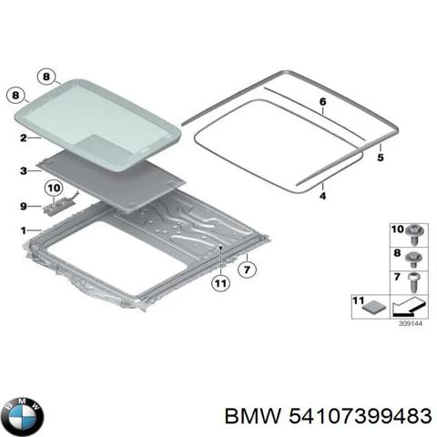 Скло люка даху 54107399483 BMW