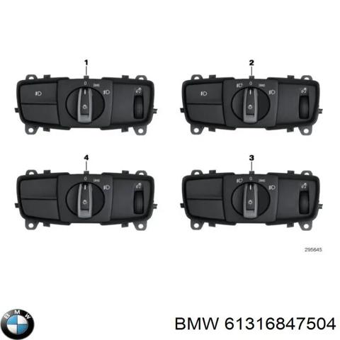 Перемикачі електричні (перемикач світла центральний) 61316847504 BMW