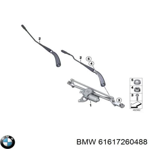Трапеція щіток лобового скла 61617260488 BMW