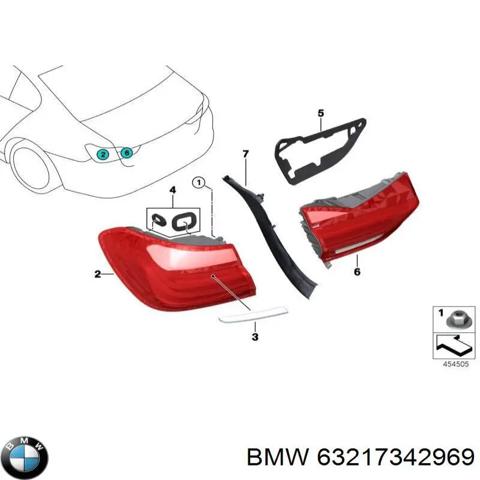 Ліхтар задній лівий, внутрішній 63217342969 BMW