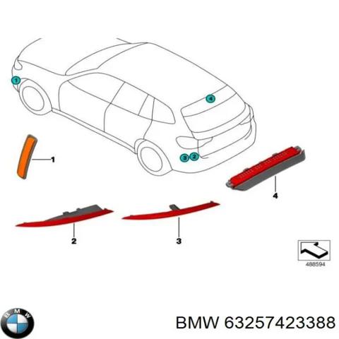 Задні стопи 63257423388 BMW