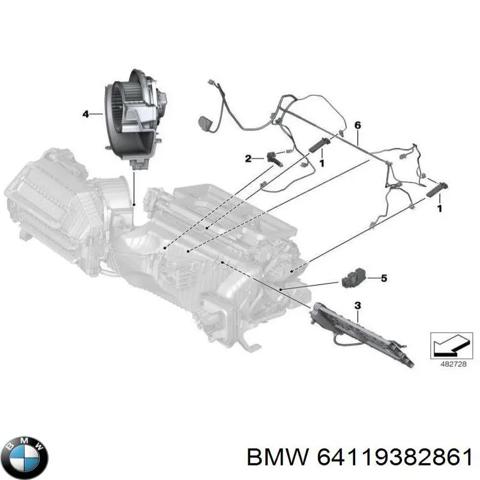 Електромотор пічки 64119382861 BMW