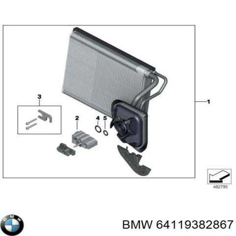 Охолоджувач повітря 64119382867 BMW