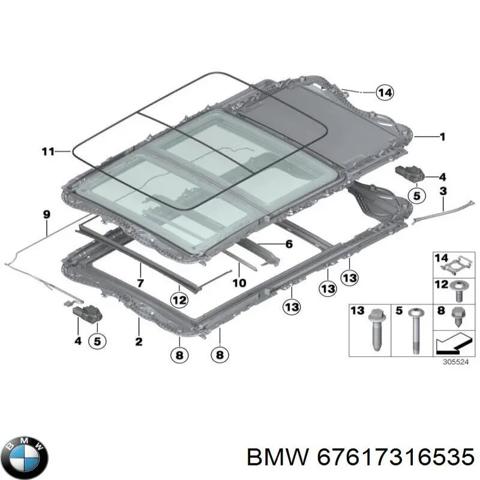 Двигун приводу люка 67617316535 BMW