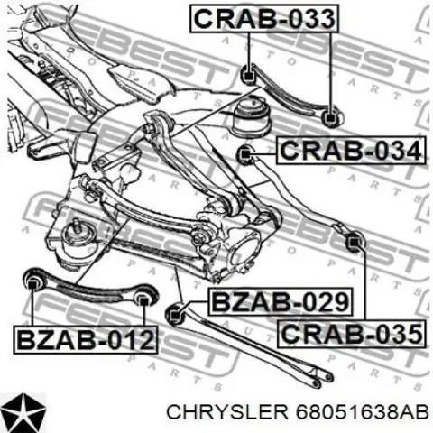 Важіль задньої підвіски поперечний, правий 68051638AB CHRYSLER