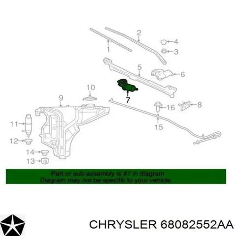 Мотор склоочисника передній 68082552AA CHRYSLER