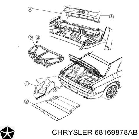 Гумовий килимок в багажник 68169878AB CHRYSLER