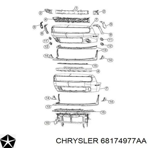 Абсорбер бампера переднього 68174977AA CHRYSLER
