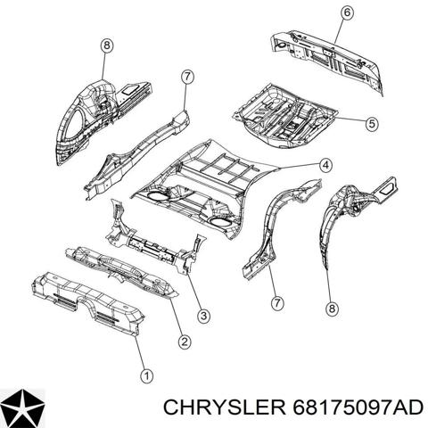 Панель багажного відсіку 68175097AD CHRYSLER