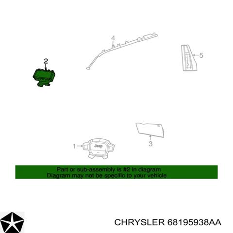 Подушка безпеки пасажира 68195938AA CHRYSLER