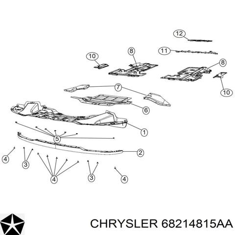 Захист двигуна, піддона (моторного відсіку) 68214815AA CHRYSLER