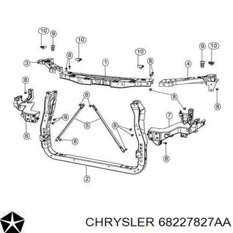 Кронштейн-адаптер кріплення фари передньої, лівої 68227827AA CHRYSLER