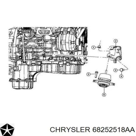 Підвіска двигуна (силового агрегату) 68252518AA CHRYSLER