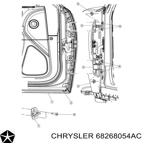 Пасажирські передні двері 68268054AC CHRYSLER