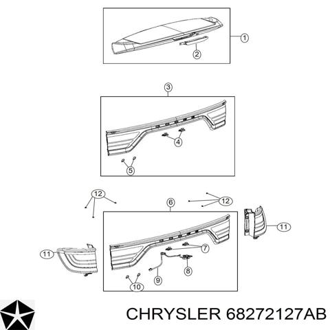 Задня ліва фара 68272127AB CHRYSLER