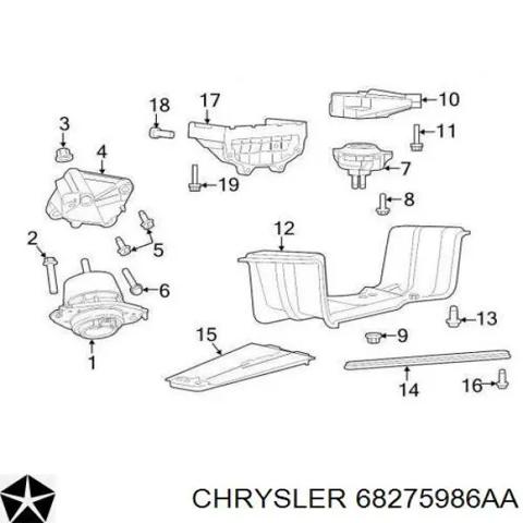 Кронштейн подушки (опори) двигуна, правої 68275986AA CHRYSLER