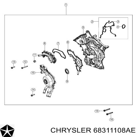Насос системи охолодження 68311108AE CHRYSLER