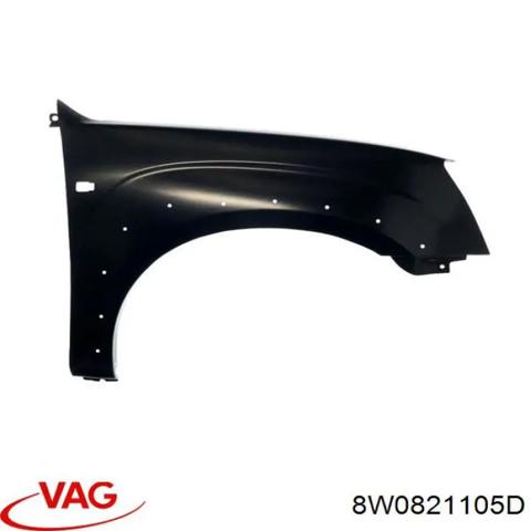 Бічна частина передня ліва 8W0821105D VAG