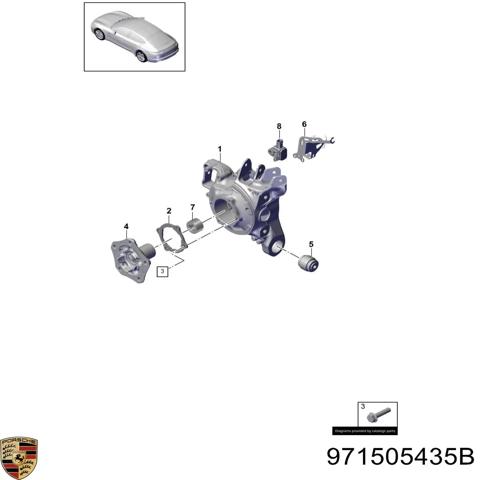 Цапфа поворотна ліва 971505435B PORSCHE