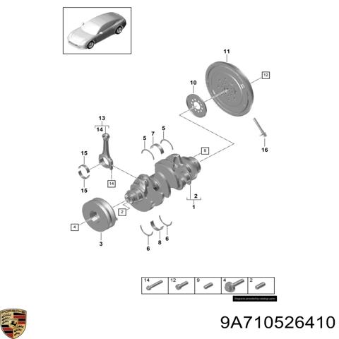 Маховик двигуна 9A710526410 PORSCHE