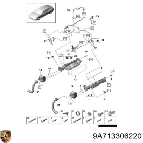Заслінка повітряна 9A713306220 PORSCHE