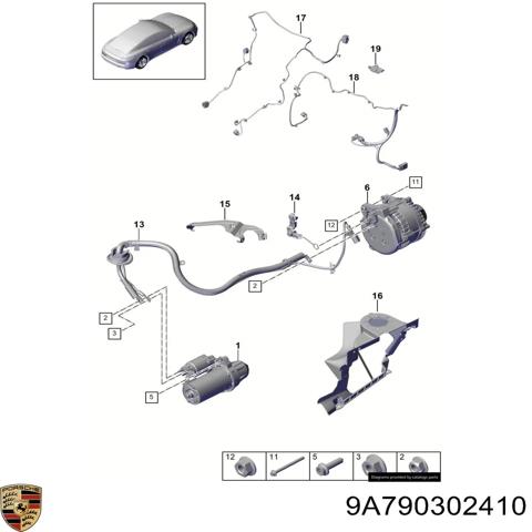 Авто генератор 9A790302410 PORSCHE