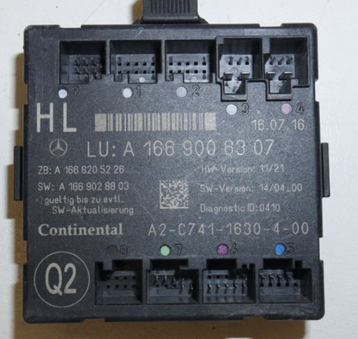 Блок комфорту задніх дверей A1669006307 MERCEDES