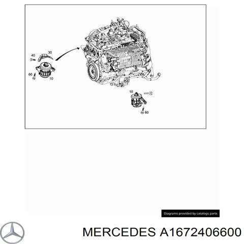 Права опора двигуна A1672406600 MERCEDES