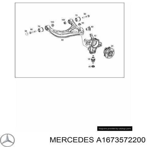 Цапфа - поворотний кулак заднім виходом, A1673572200 MERCEDES