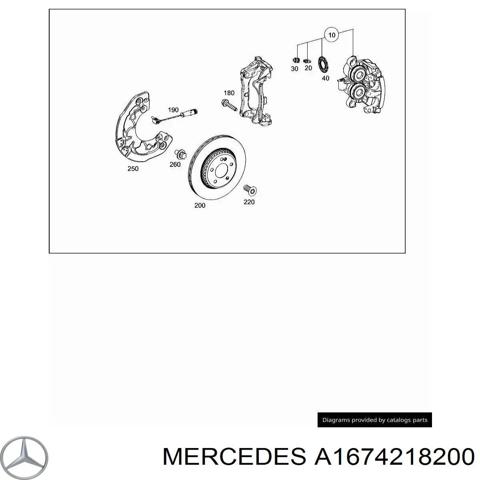 Супорт гальмівний, передній, правий A1674218200 MERCEDES