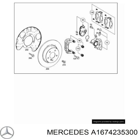Задній гальмівний супорт лівий A1674235300 MERCEDES