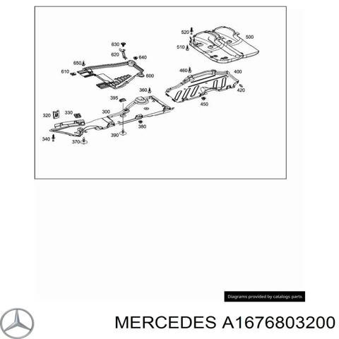 Захист днища, правий A1676803200 MERCEDES
