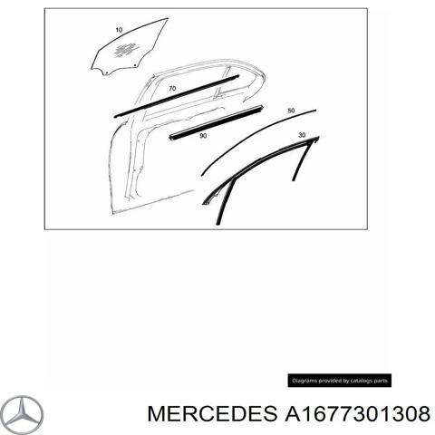 Кватирка дверей трикутник, задньої, лівої A1677301308 MERCEDES